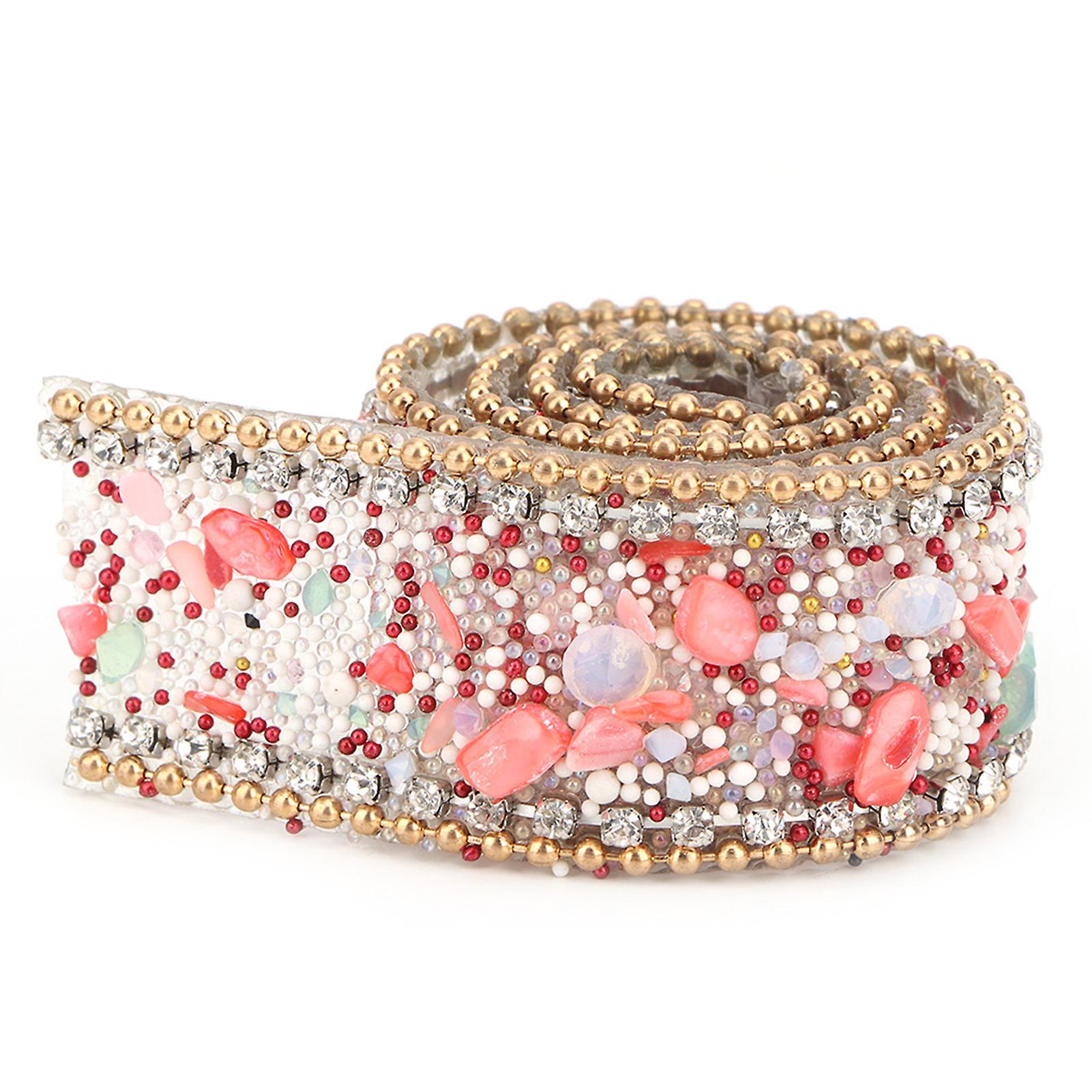 DIY Diamond Mesh Wrap Roll, Crystal Rhinestone Chain Trim Ribbon