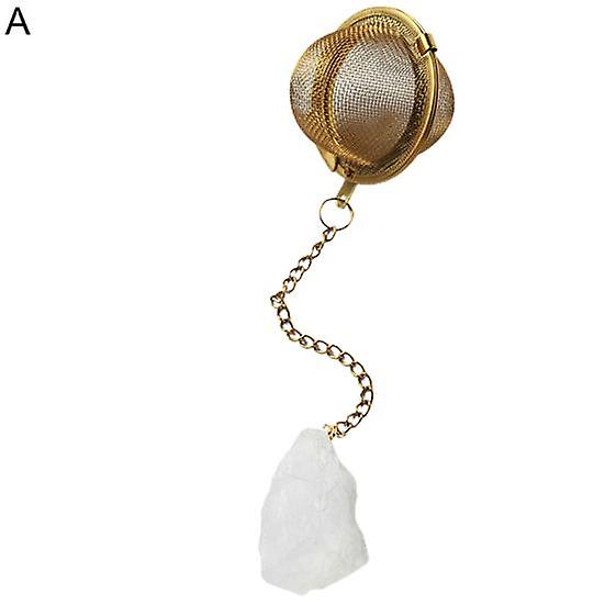 Tea Infuser Extended Chain Anti-deformed Lightweight Useful Faux Crystal Herb Filter for Teapot