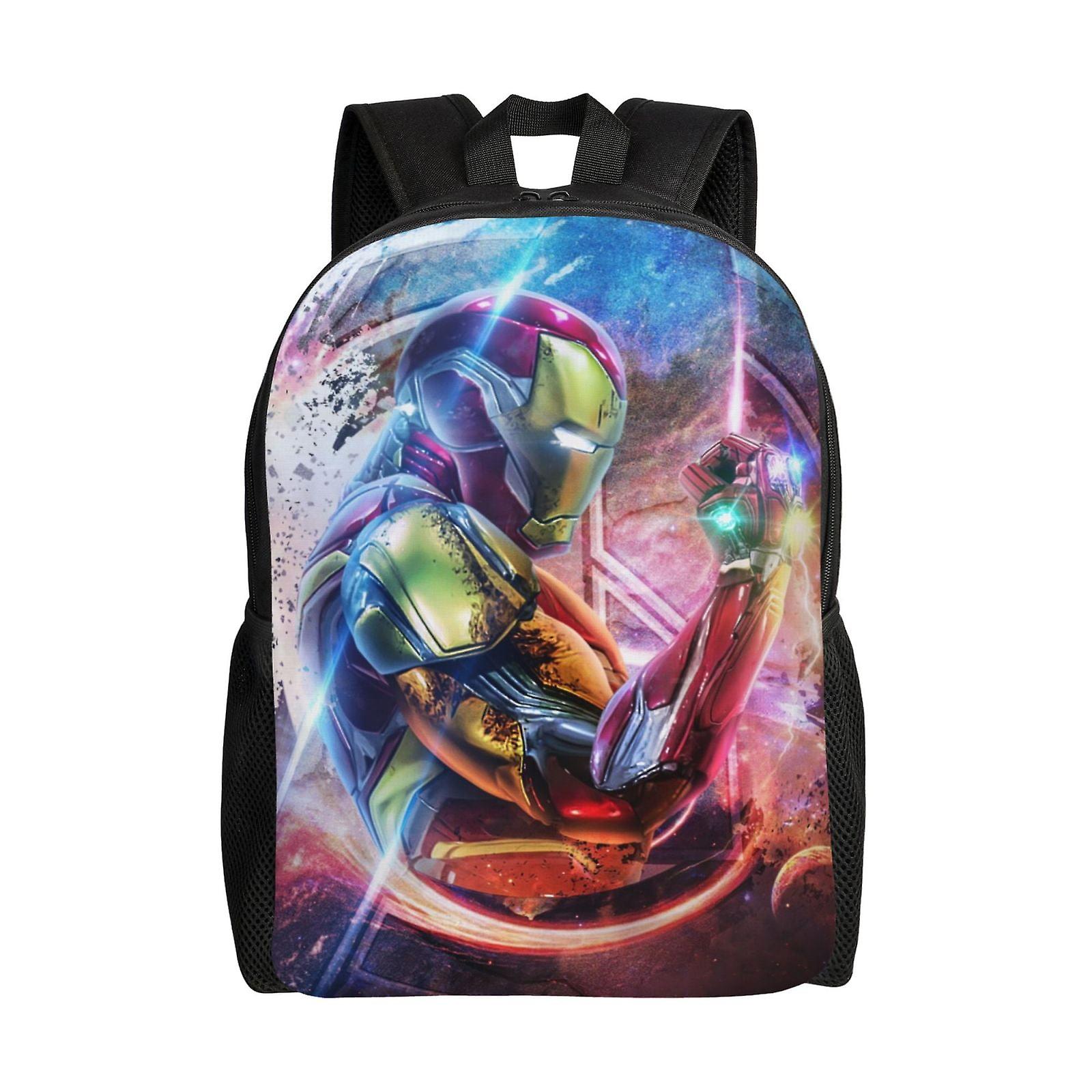 Iron Man Backpack, Travel Laptop Backpack, Water Resistant College School Computer Bag, Durable