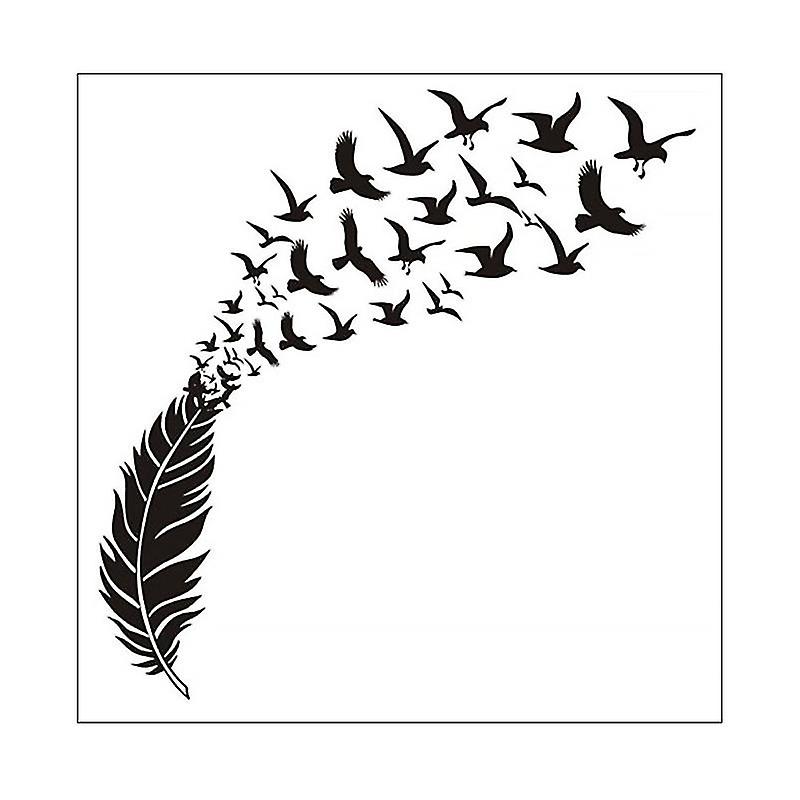 1pcs Feather Wall Art Sticker