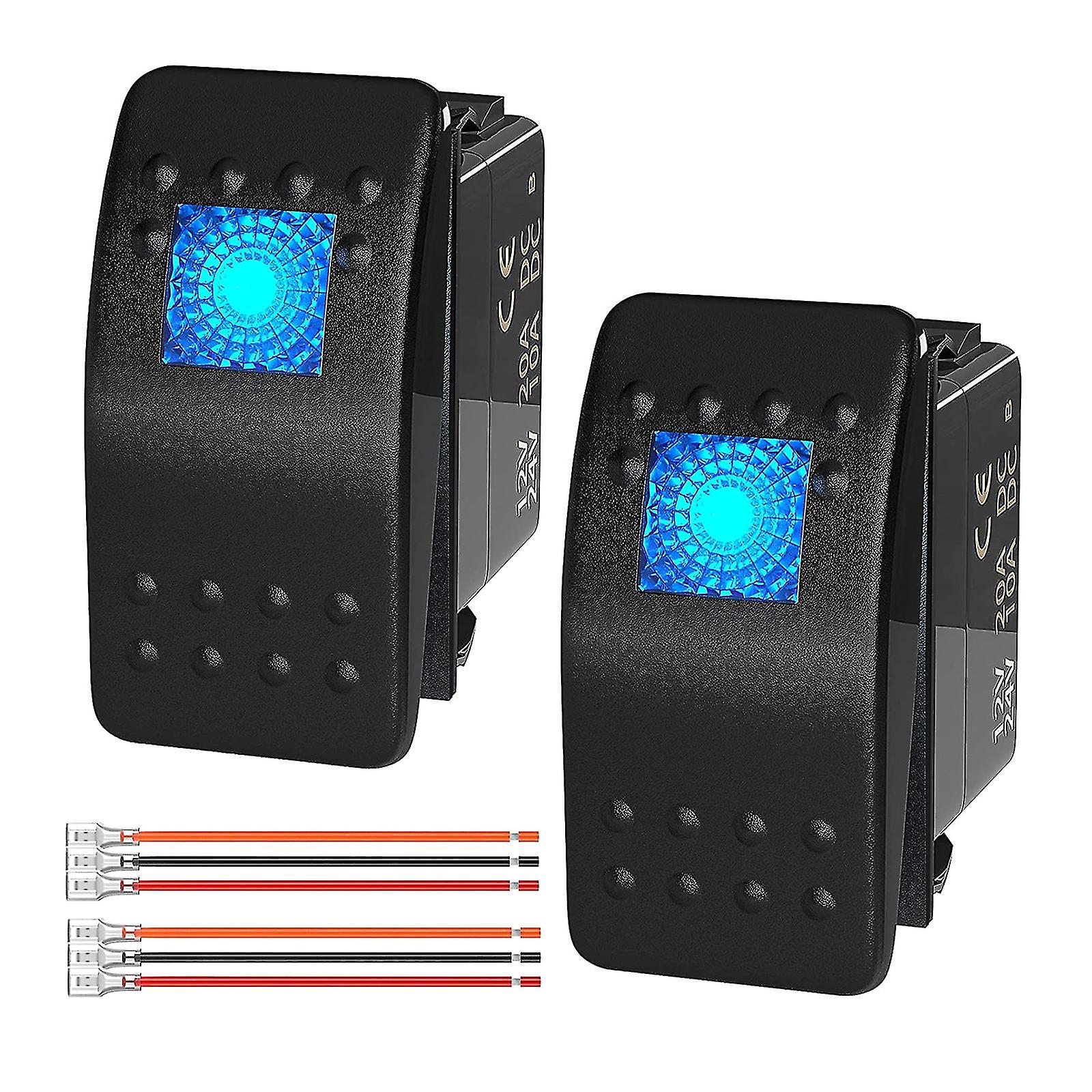 12/24v Car Electronic Rocker Toggle Switch Led 3 Pin On/off Power Button Sockets