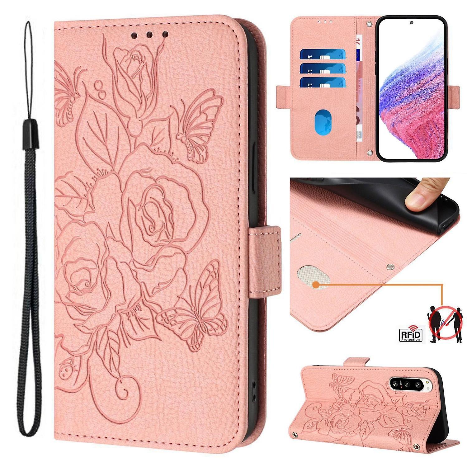 RFID Leather Case For Sony Xperia 5 IV