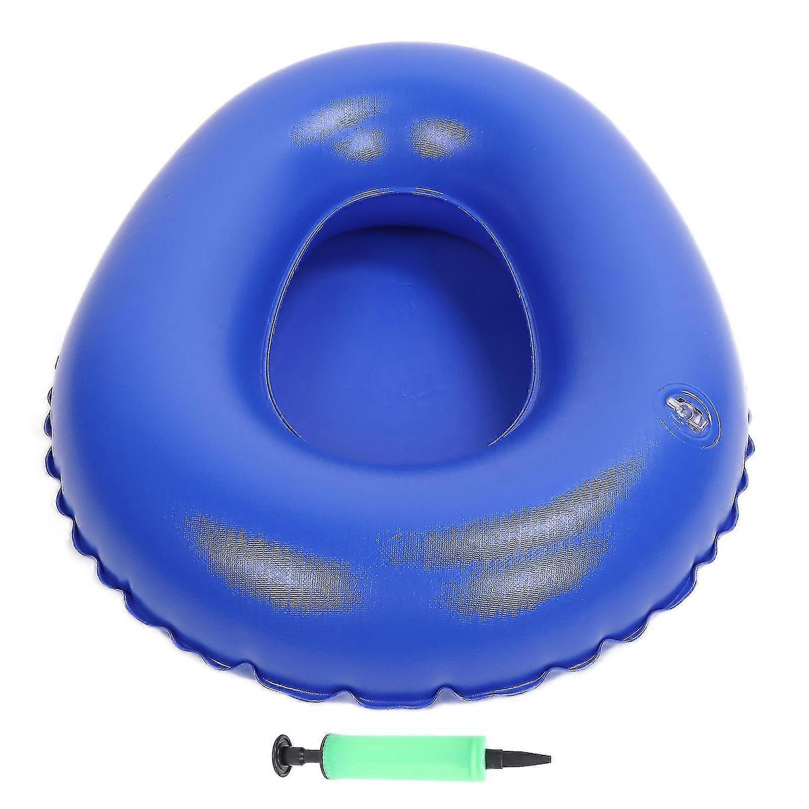 Air Inflatable Bedpan Soft High Density Portative Elderly Bedridden Patients Potty Blue