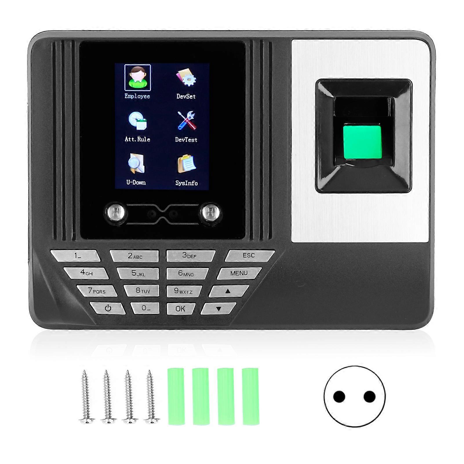 Time Attendance 4.3in Tft Voice Prompt Face Fingerprint Password Time Recorder For Office Factory Hotel School 100240veu Plug