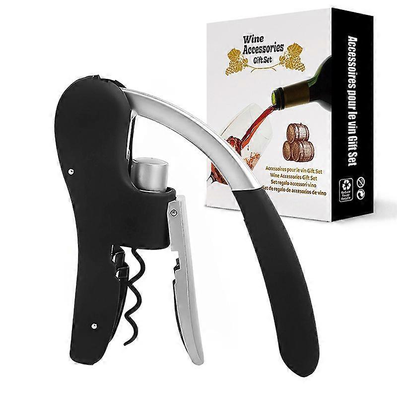 Lever Action Corkscrew Wine Bottle Opener, Manual Handheld Corkscrew with Lever Pump