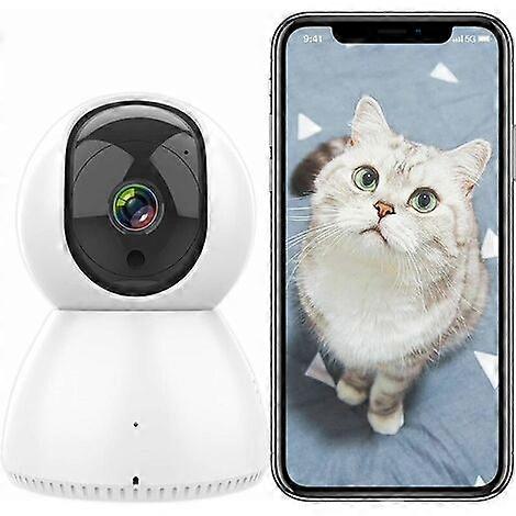 Camra De Scurit Wifi Intrieure 1080p, Camra Ip 360 Compatible Avec Alexa Google Home, Vision Nocturne, Suivi De Mouvement, Audio Bidirectionnel Pour B