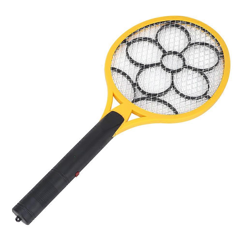 Draadloze batterij power elektrische vlieg mug swatter bug zapper racket insecten killer (geel)