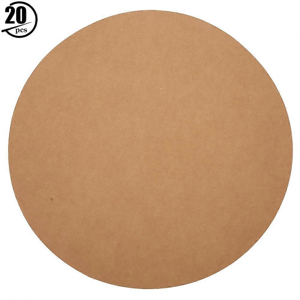 20Pcs Blank Round Paper Thickened Hand Drawing Sketching DIY Cardboard CraftKraft Paper