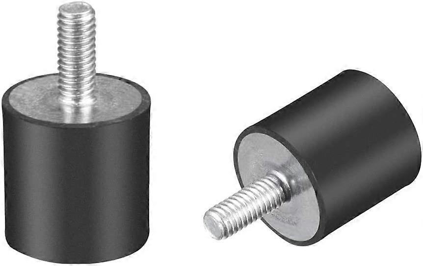 2pcs M8 Thread Rubber Mounts,Vibration Isolators,Cylindrical Shock Absorber Rubber40x40mm 