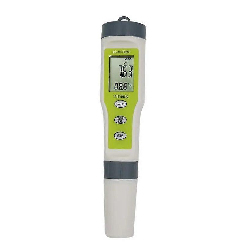Misuratore di pH digitale Tester di qualità dell'acqua a penna impermeabile di grandi dimensioni 4 in 1 con funzione di calibrazione automatica 0-14 Kit tester di gamma PH