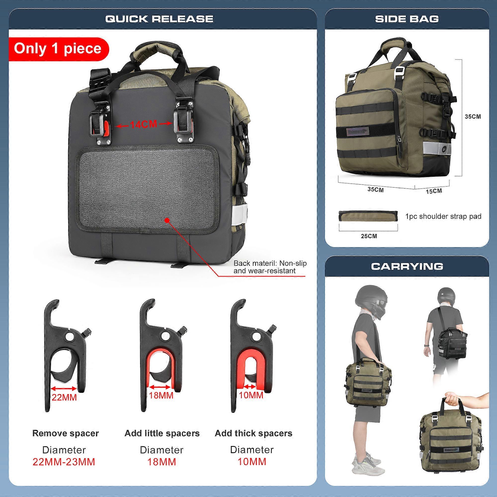 Universal Waterproof Motorcycle Side Saddlebag - 20l Motorcycle Bag Saddlebag Side -