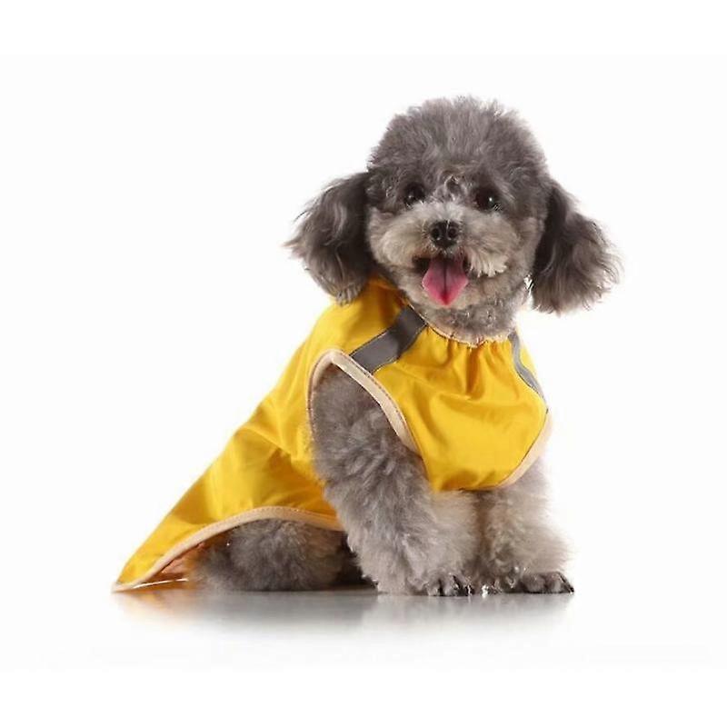 Pet dog waterproof reflective raincoat, suitable for large dogs XL size (yellow style 5)