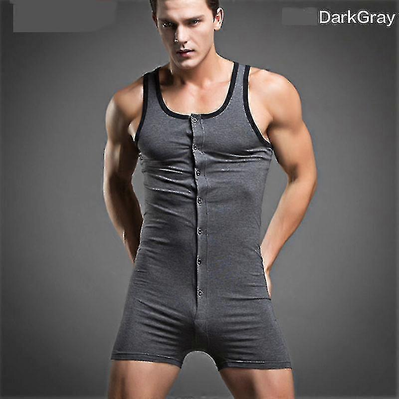 Men's Cotton One-piece Loungewear Vest