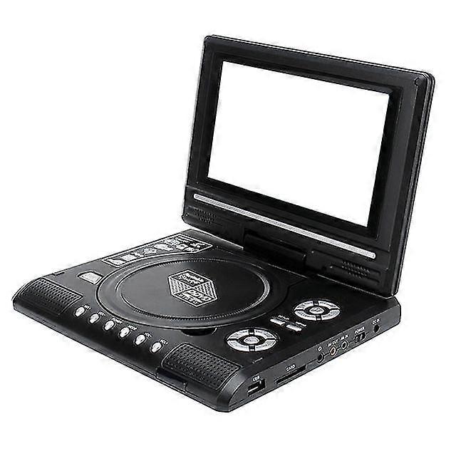 9.8 Inch portable home car dvd player vcd cd game tv player usb radio adapter support fm radio receiving-eu plug.