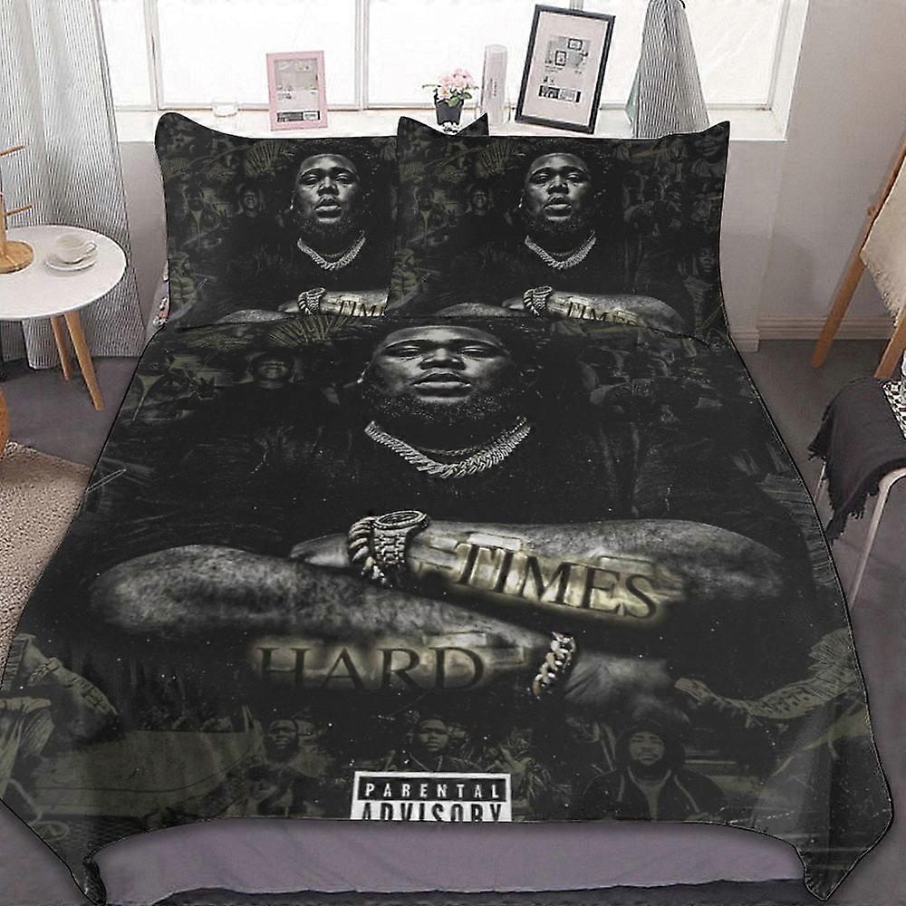 v70 Rod Wave Conjunto de Cama de 3 Peças Conjunto de Capa de Edredom Macio Quente e Confortável Conjunto de Cama com 1 Capa de Edredom e 2 Fronhas para Quarto ol70