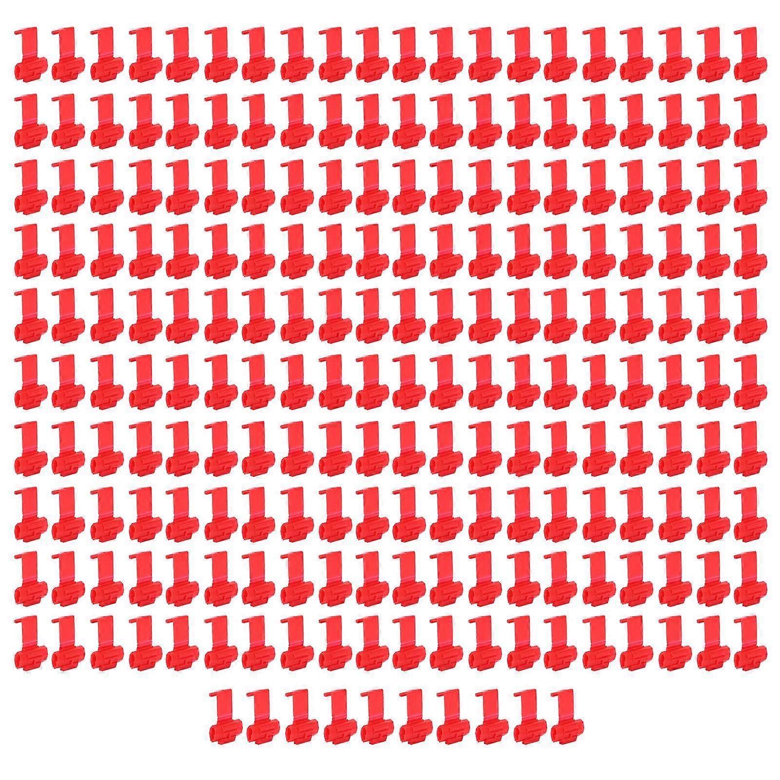 For 210Pcs Lock Wire Connectors Quick Splice Electrical Cable Snap Crimp Terminal BlocksRed