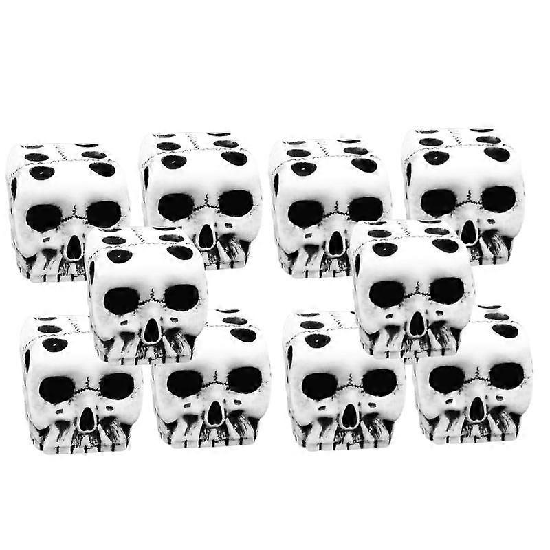 Ζάρια κρανίου 6-Sided Bone Μοναδικό δώρο Gamer Ιδανικό για παιχνίδι ρόλων Επιτραπέζιο παιχνίδι για το πάρτι του Halloween Festival Αστεία κύβους κρανίου