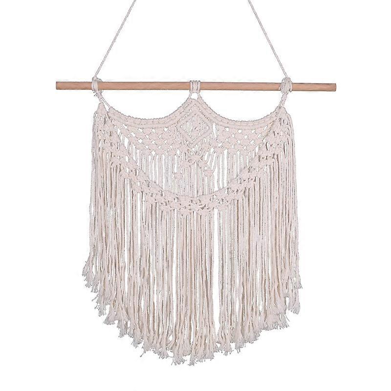 Macrame Wall Hanging Hand Knotted Art Macrame Tapestry with - Creativity Boho Wedding Home Backdrop