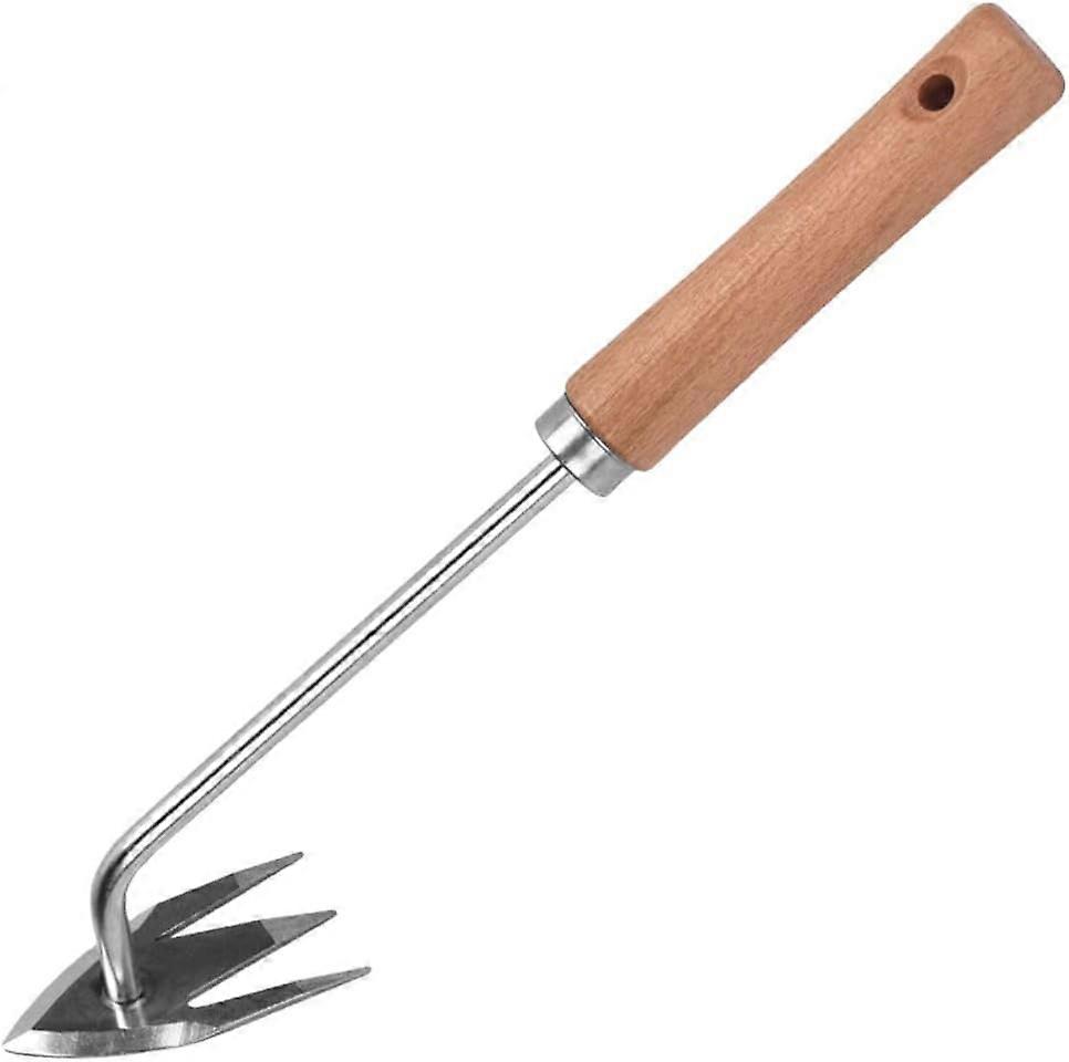 Pulling Tool Hand Weeder Manual Weeding Tools Stainless Steel Garden Weeding Rake Tool Ergonomic Handle for Garden Farmland