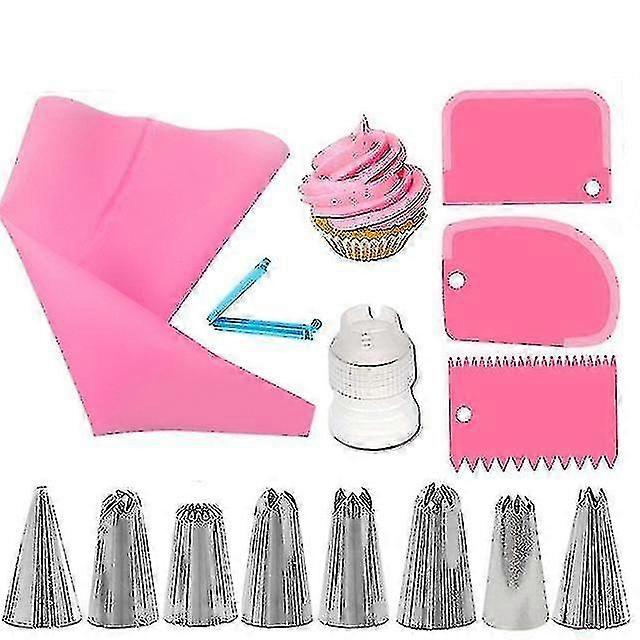 Reusable Icing Piping Nozzles Set - Pastry Bag Scraper Baking Cup Diy Cake
