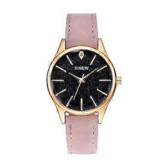 Women Watches Bracelet Set Flowers Ladies Bracelet Watch Casual Leather Quartz