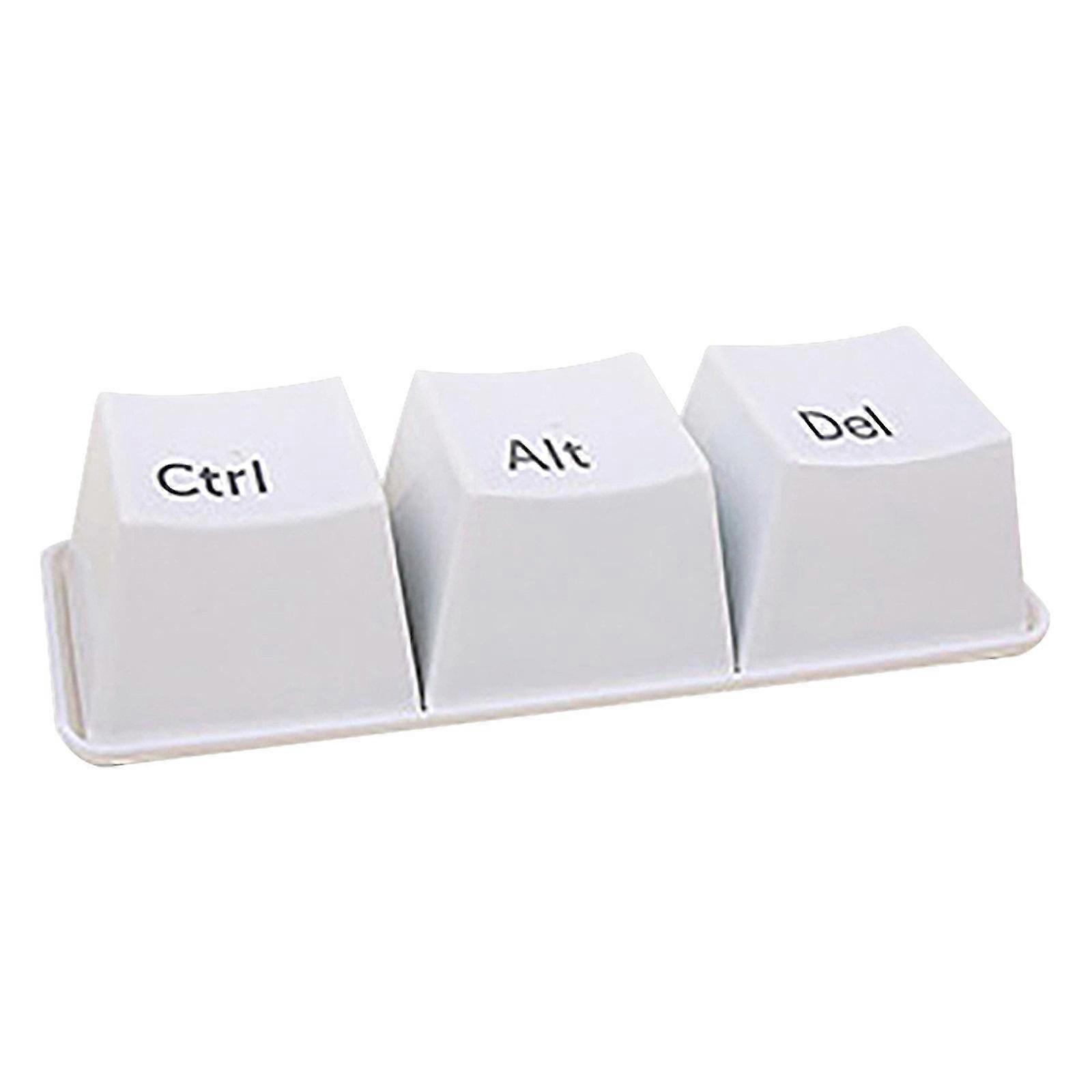 3pcs Tea Cup Set Keyboard Key Ctrl-alt Mug Coffee Container For Home Office