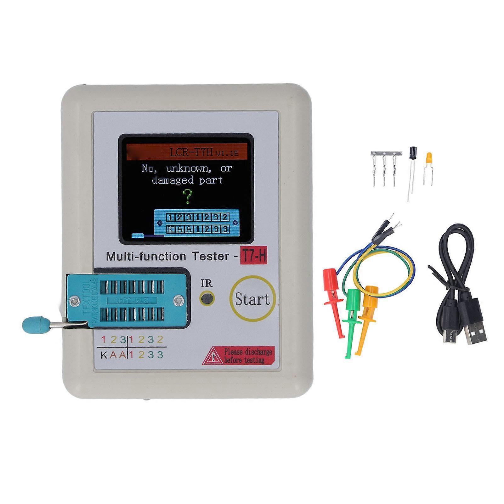 Transistor Meter High Accuracy LCD Display Automatic ESR Tester for Capacitors Resistors Triodes