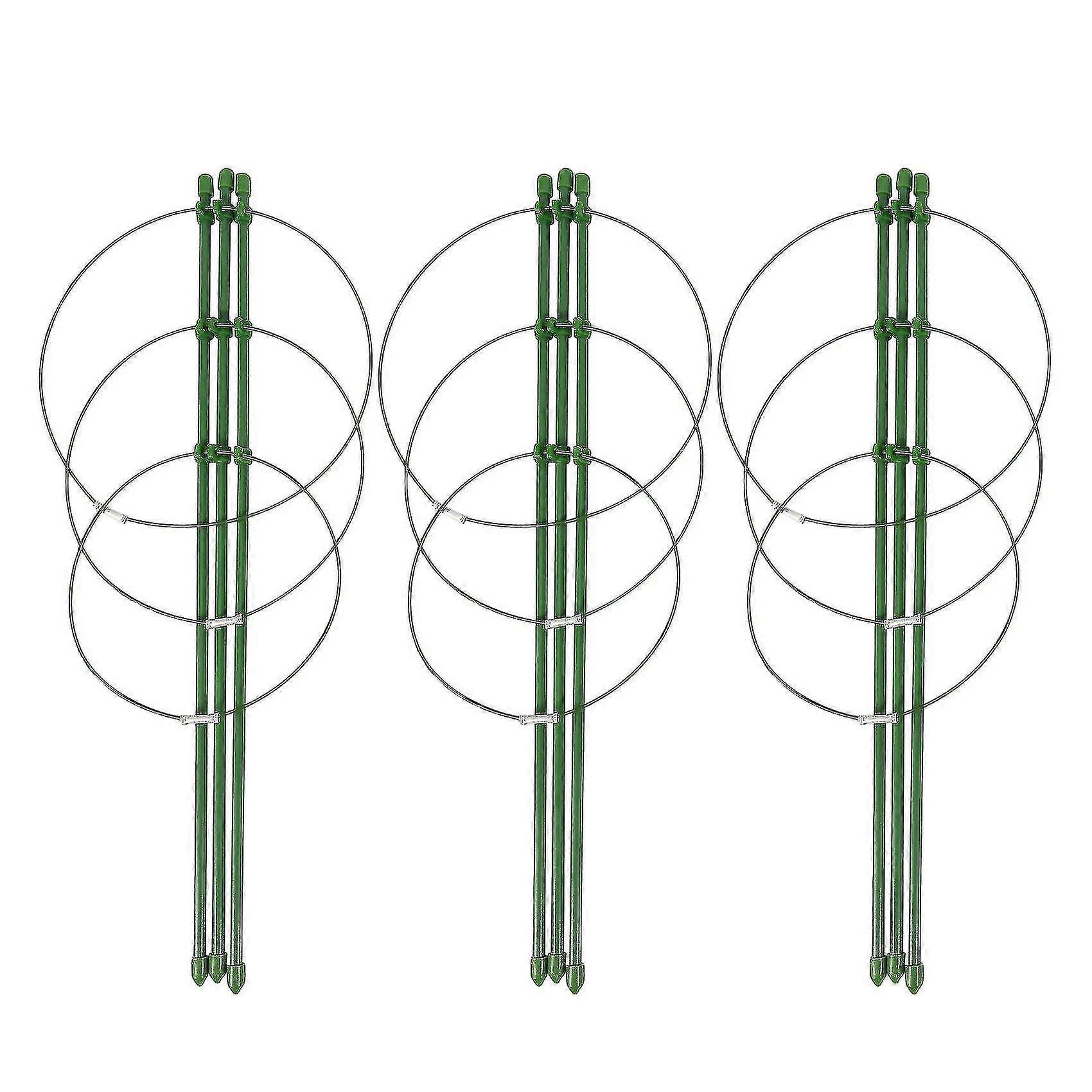 Climbing Plants Support, Garden Trellis Flowers Tomato Cages Stand Set Of 3 Pack (haoyi