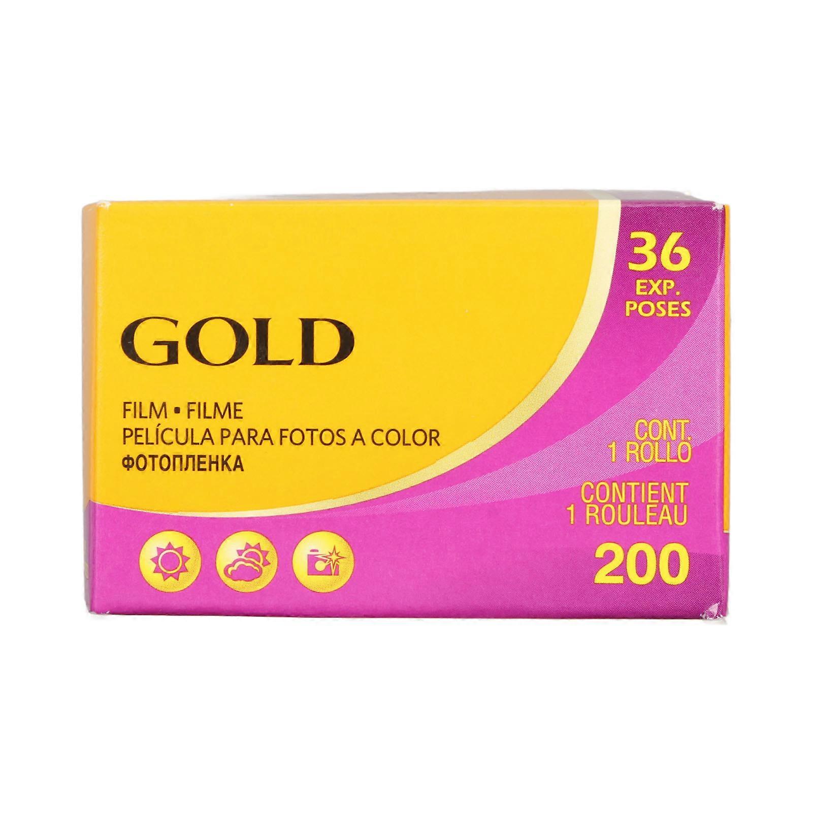 فيلم سلبي ذهبي 200 ملون، احترافي ISO 200، 36 تعرضًا، فيلم 35 مم لكاميرات كوداك