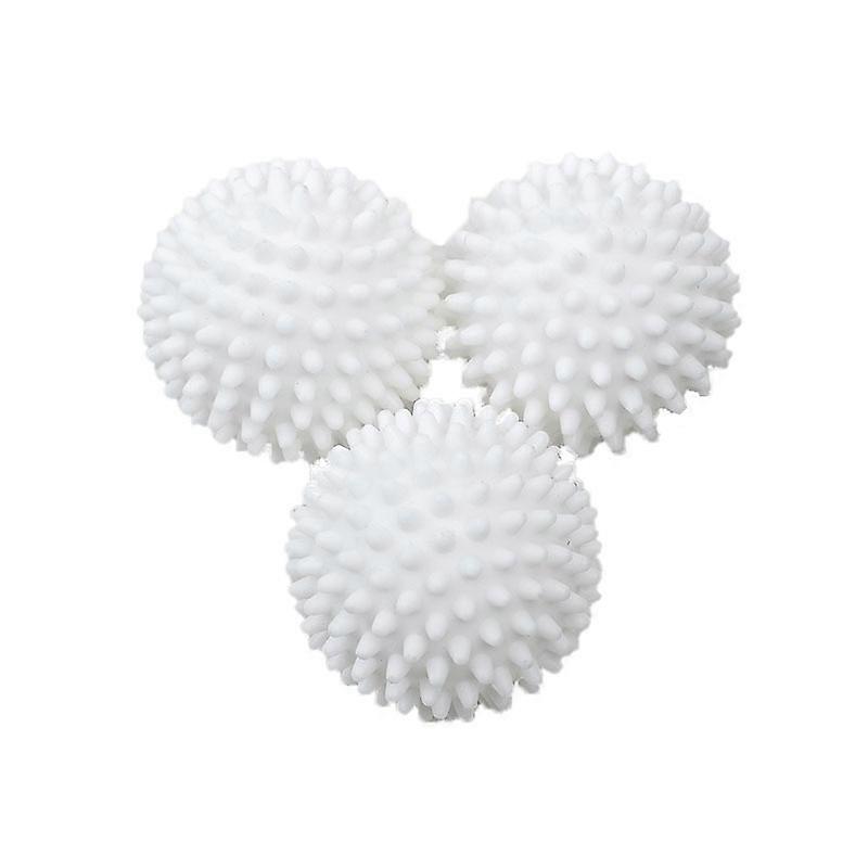 Set of 3 Reusable Laundry Dryer Balls - Eco Friendly Fabric Softener Alternatives Soften and Fluff Laundry Wrinkle Releasewhite