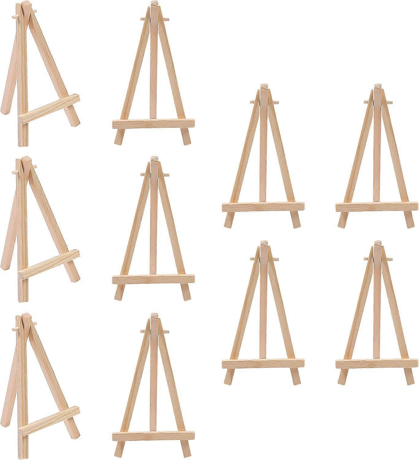 TCGG-10pcs Petit Bois Chevalets Mini Portable Table En Bois Chevalet Mariage Photo Menu FTe Art