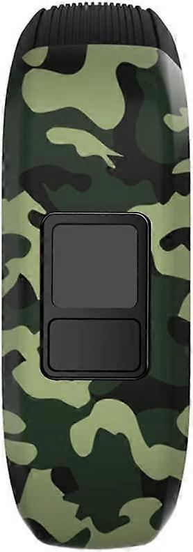 لعصابات Garmin Vivofit jr / jr 2/3 ، أحزمة ساعة بديلة قابلة للتمدد من السيليكون للأطفال الأولاد والبنات صغيرة كبيرة (بدون تعقب) - كبير ، أخضر كامو