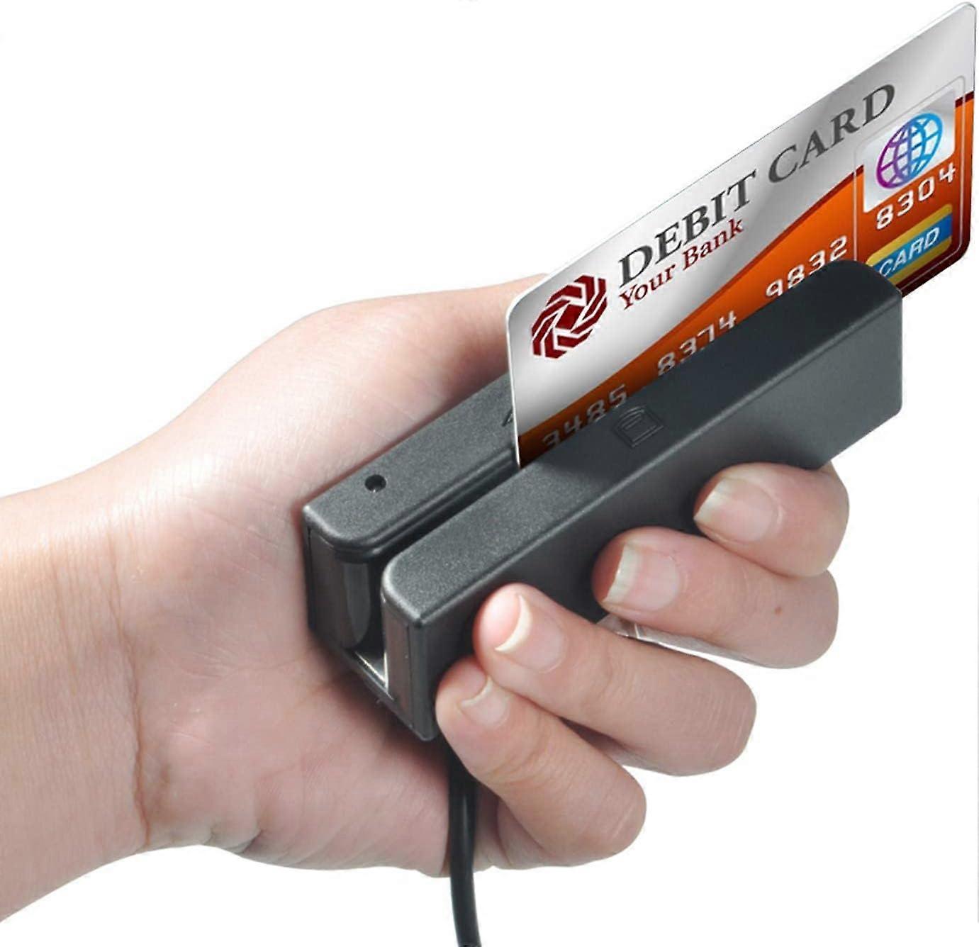 MSR580 USB Magnetic Stripe Card Reader, 3-Track Hi-Co Swiper, Contactless Payment USB Interface