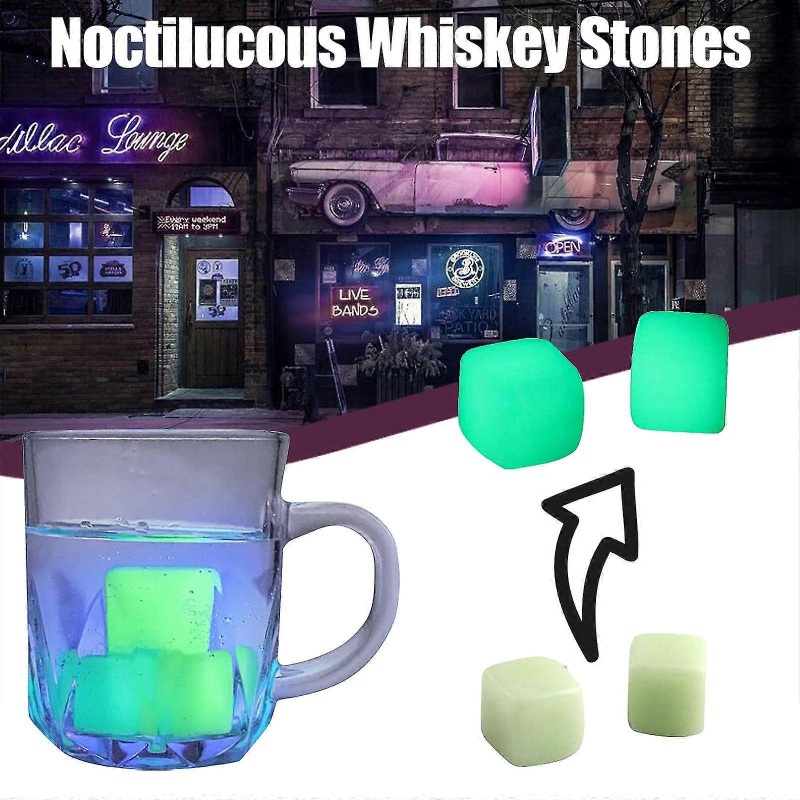 Luminous Whiskey Stone 2pc Primary Color Yellow Green Lightcoffee Bar Accessories Refrigerator Organizer Bins Meal Prep Container Ki