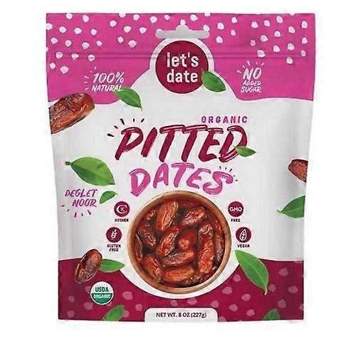 Lets Date Organic Pitted Dates ,8 Oz(Case Of 6)