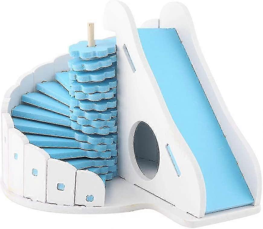 Hamster Hideout House Climbing Ladder Stairs Pet Wooden Game Toys Playground Cages Nest For Mouse Dw