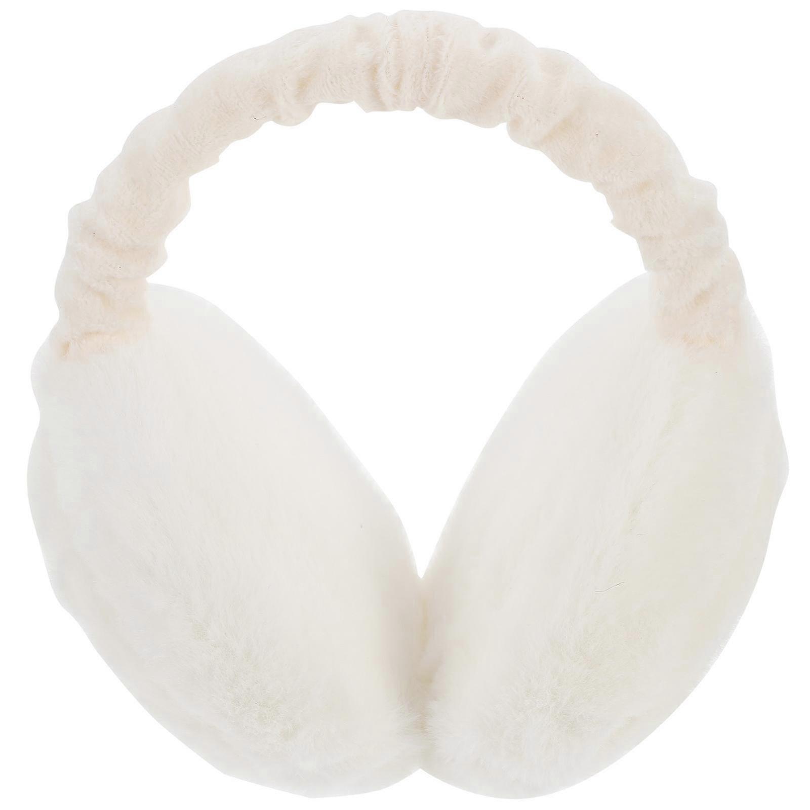 1PC Cold and soft windproof creative cute earmuffs(White)