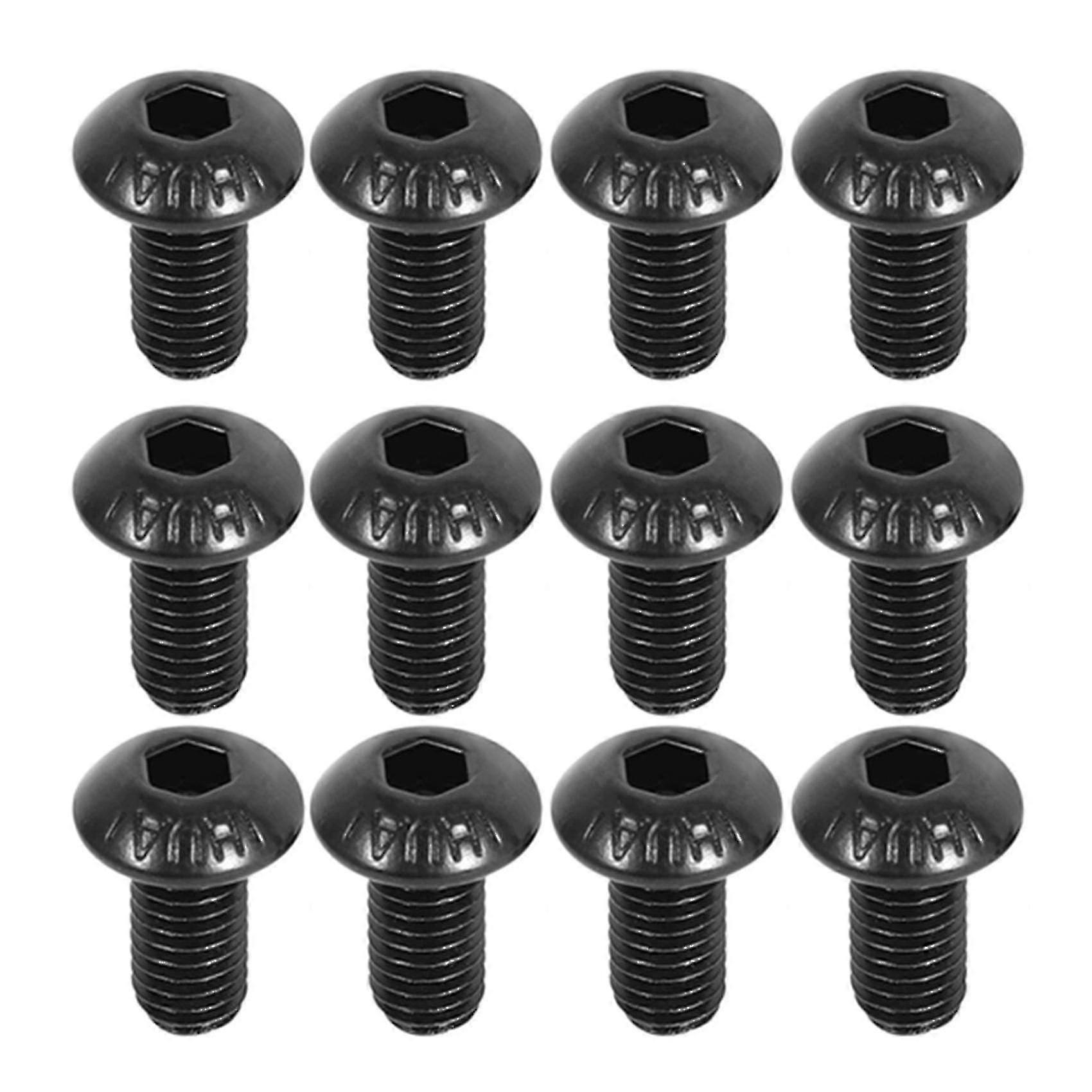 Button M5 X 10mm Hex Head Screw Cap Black 50 New