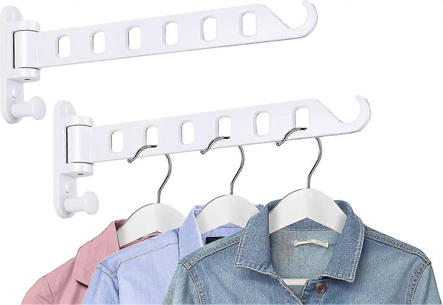 White Laundry Clothes Hanger Rack With Swing Arm (2-pack, White)