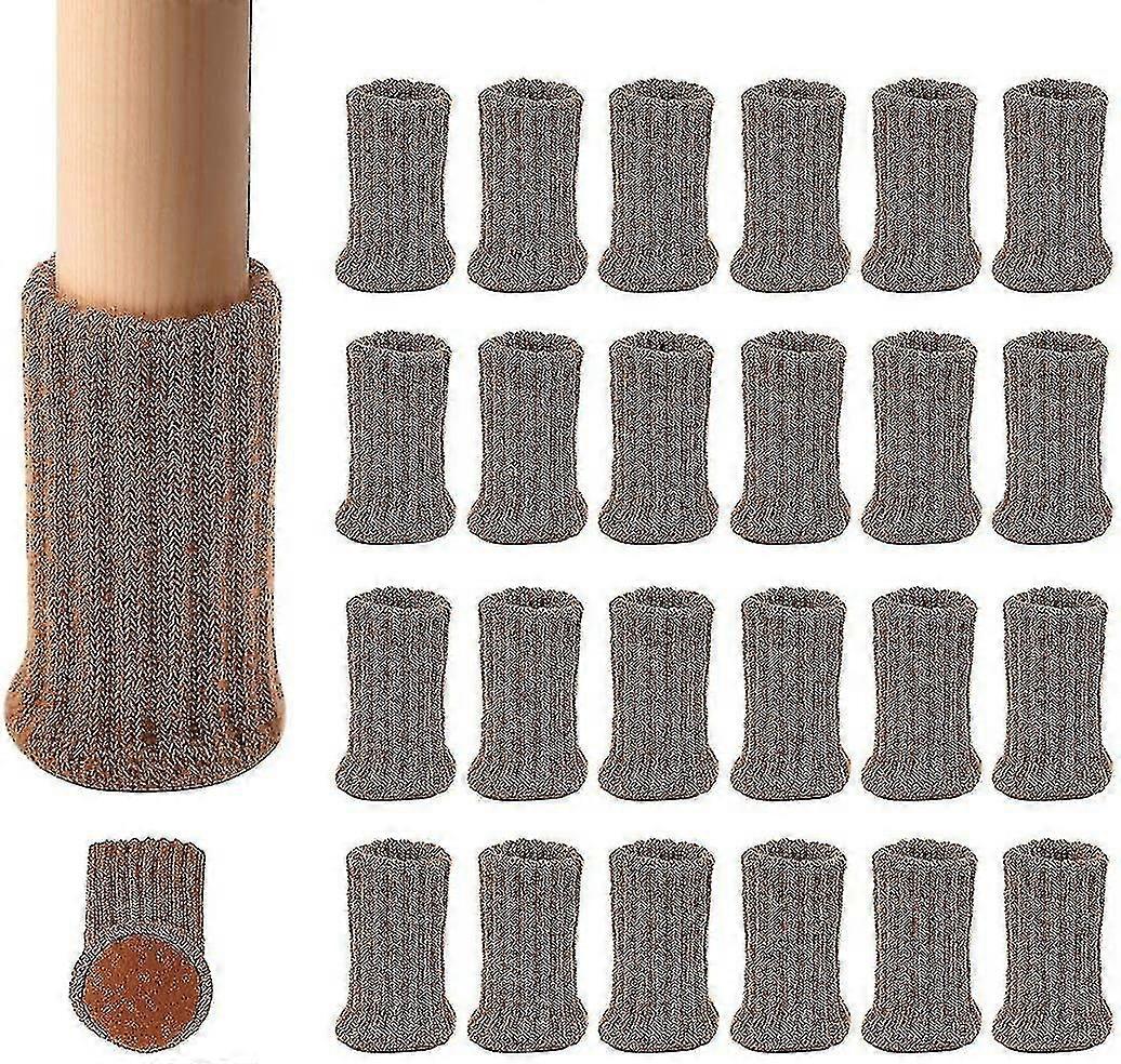 24パックチェアレッグプロテクターニット家具フィート靴下厚底家具靴