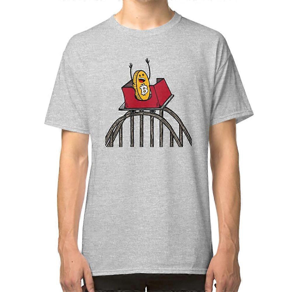 Bitcoin Achterbahn Typ mit Tracks T-Shirt