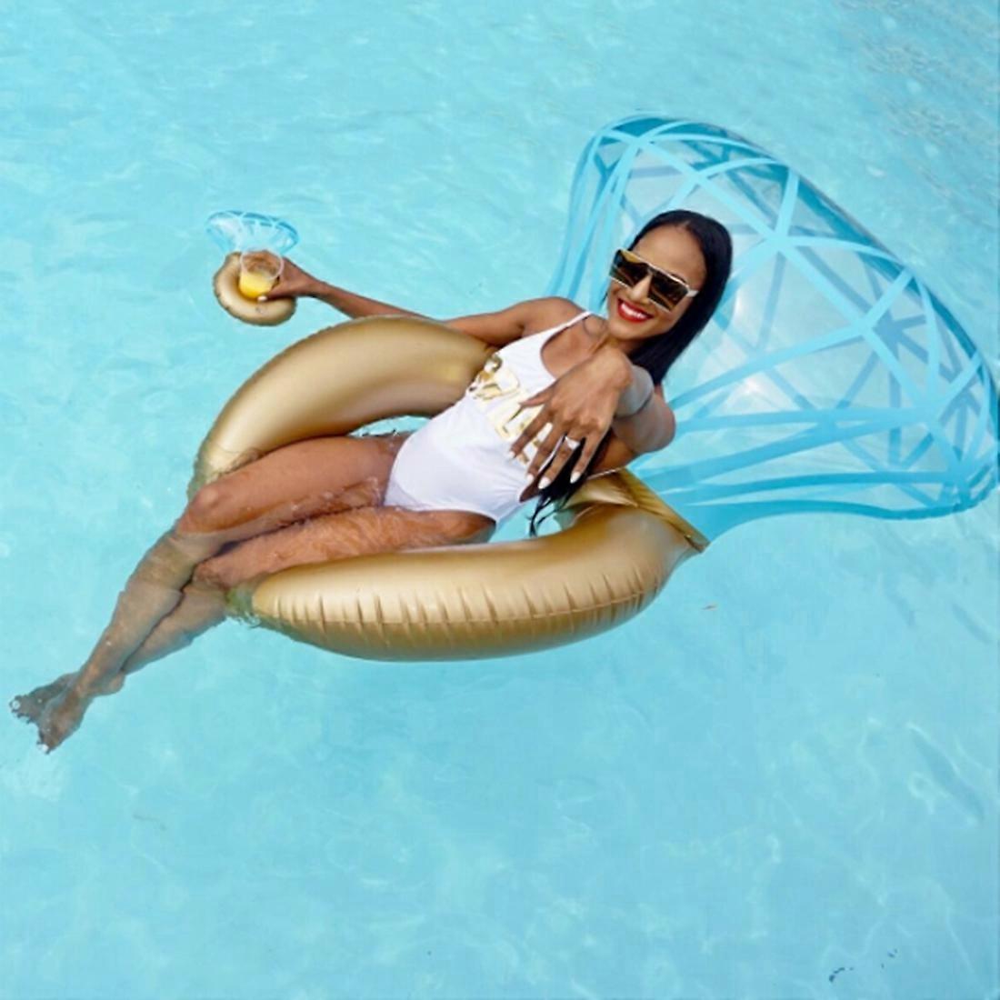 Inflatable Diamond Ring Shaped Swimming Ring