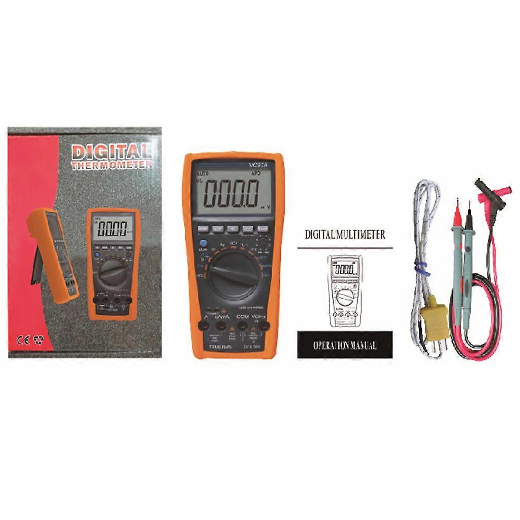 Digital Multimeter Measures Voltage Current Capacitance Temperature Detector