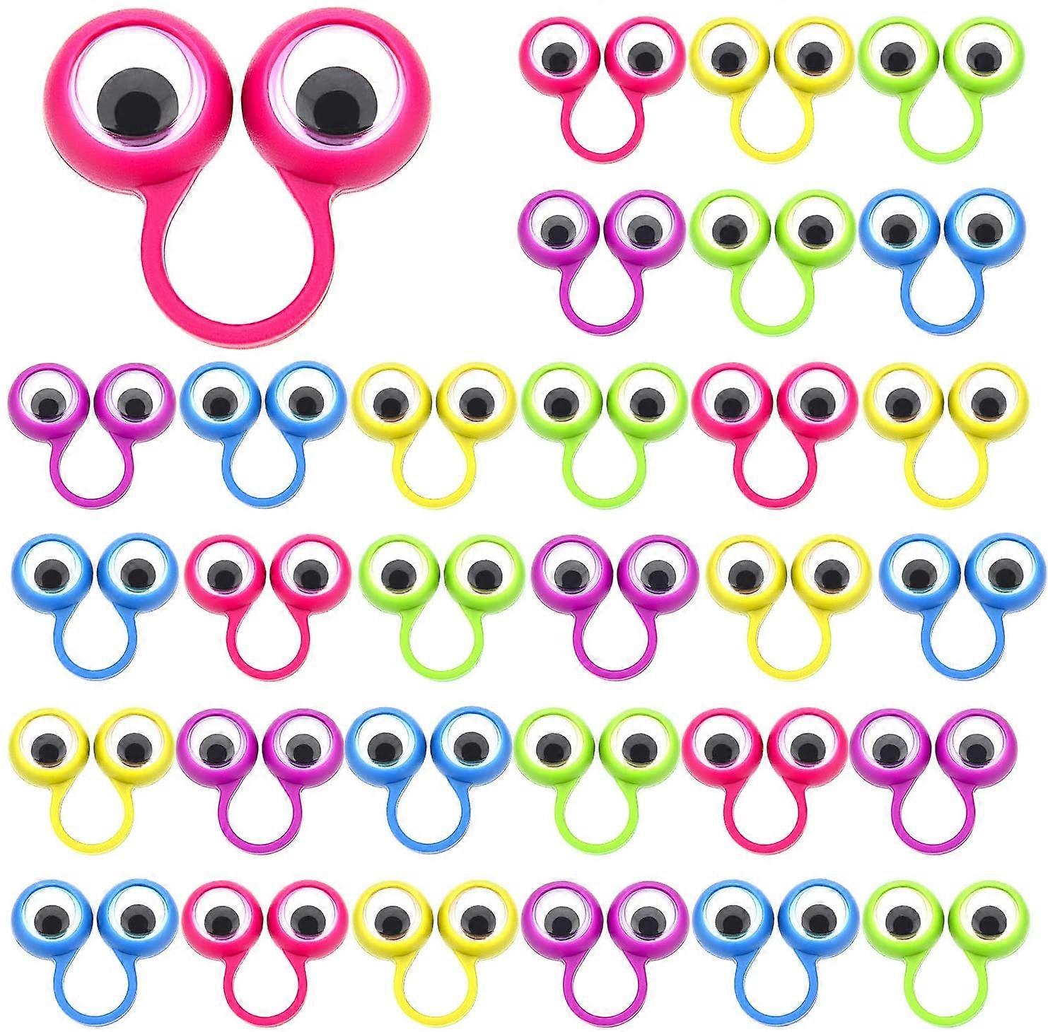 30-حزمة العين إصبع دمية العين خاتم العين خاتم حزب اللعب، ألوان عشوائية، كبيرة