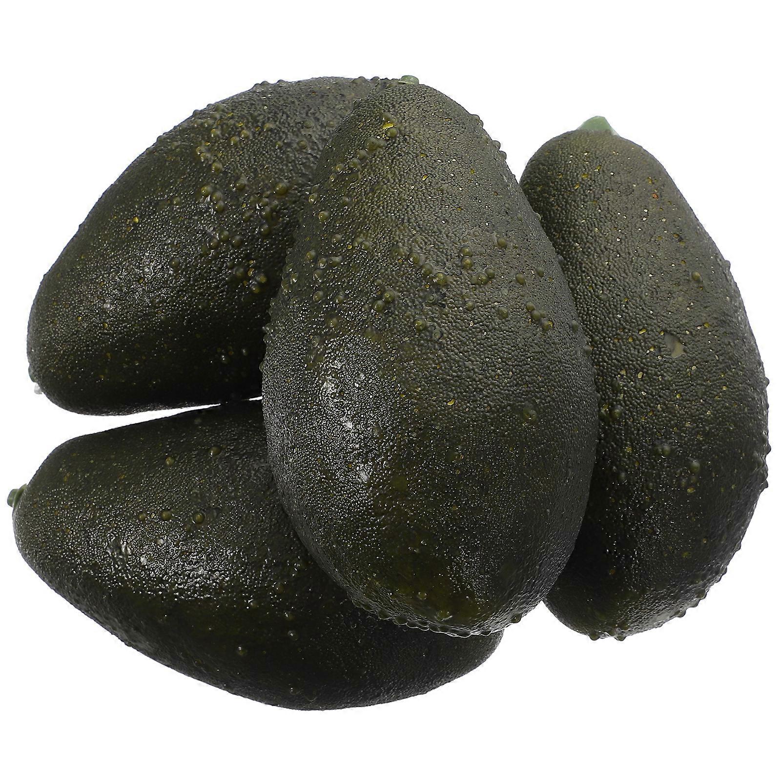 4pcs Artificial Avocado Model Photo Props Simulation Avocado Fruit Models