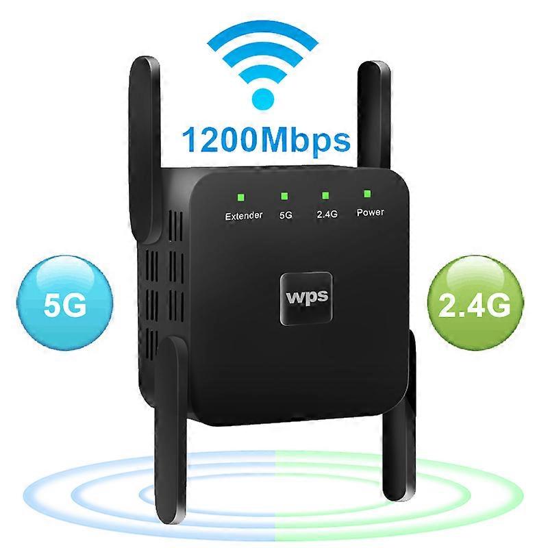 2.4G 5Ghz Wireless WiFi Repeater Wi Fi Booster 300M 1200 Mbps WiFi Amplifier 802.11AC 5G Wi-Fi Long Range Extender Access Point