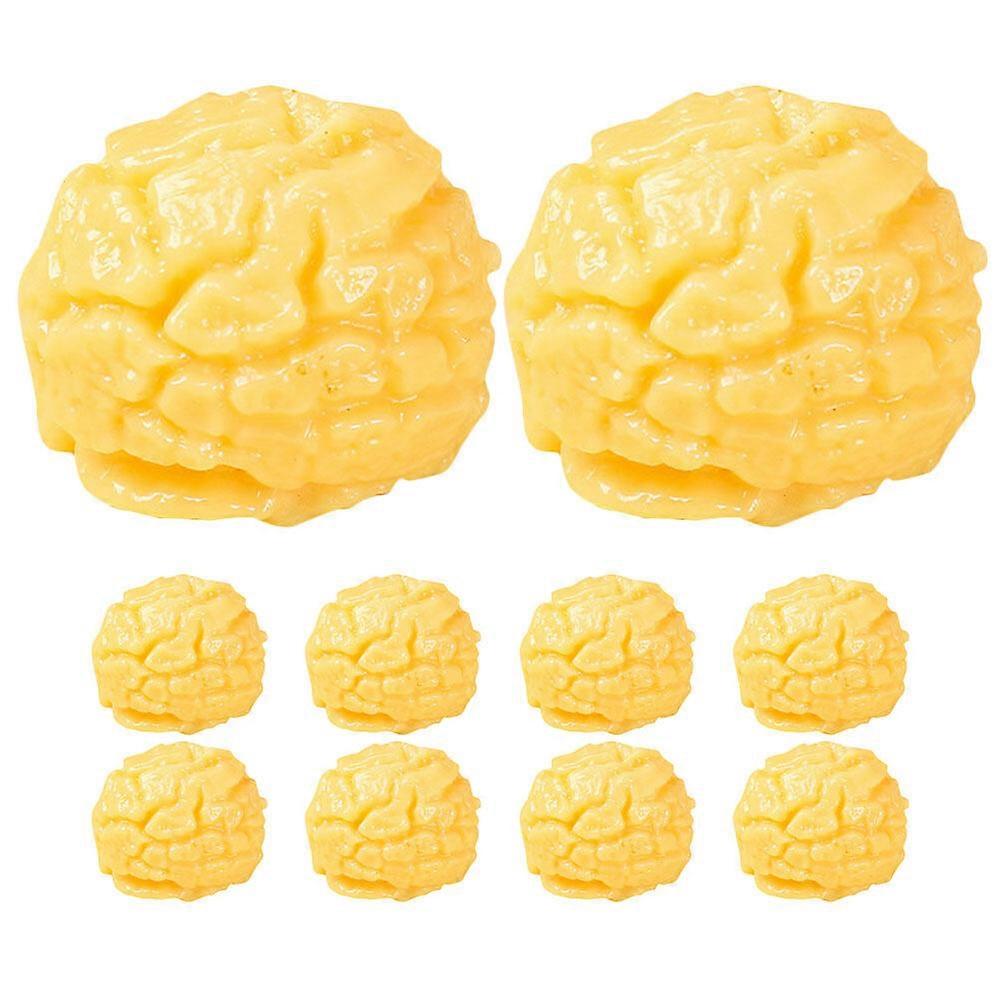 10pcs Simulated Popcorn Model Ornaments Artificial Snack Food Model Miniature Fake Popcorn Props