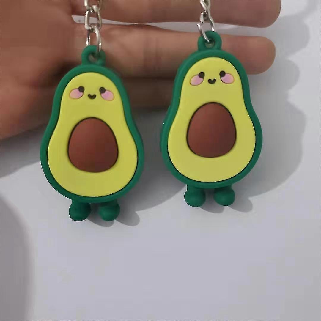 Dww-lot De 2 Porte-cls En Forme De Personnages Qui Sembotent La Perfection En Caoutchouc Multicolore 4 X 4 Cm