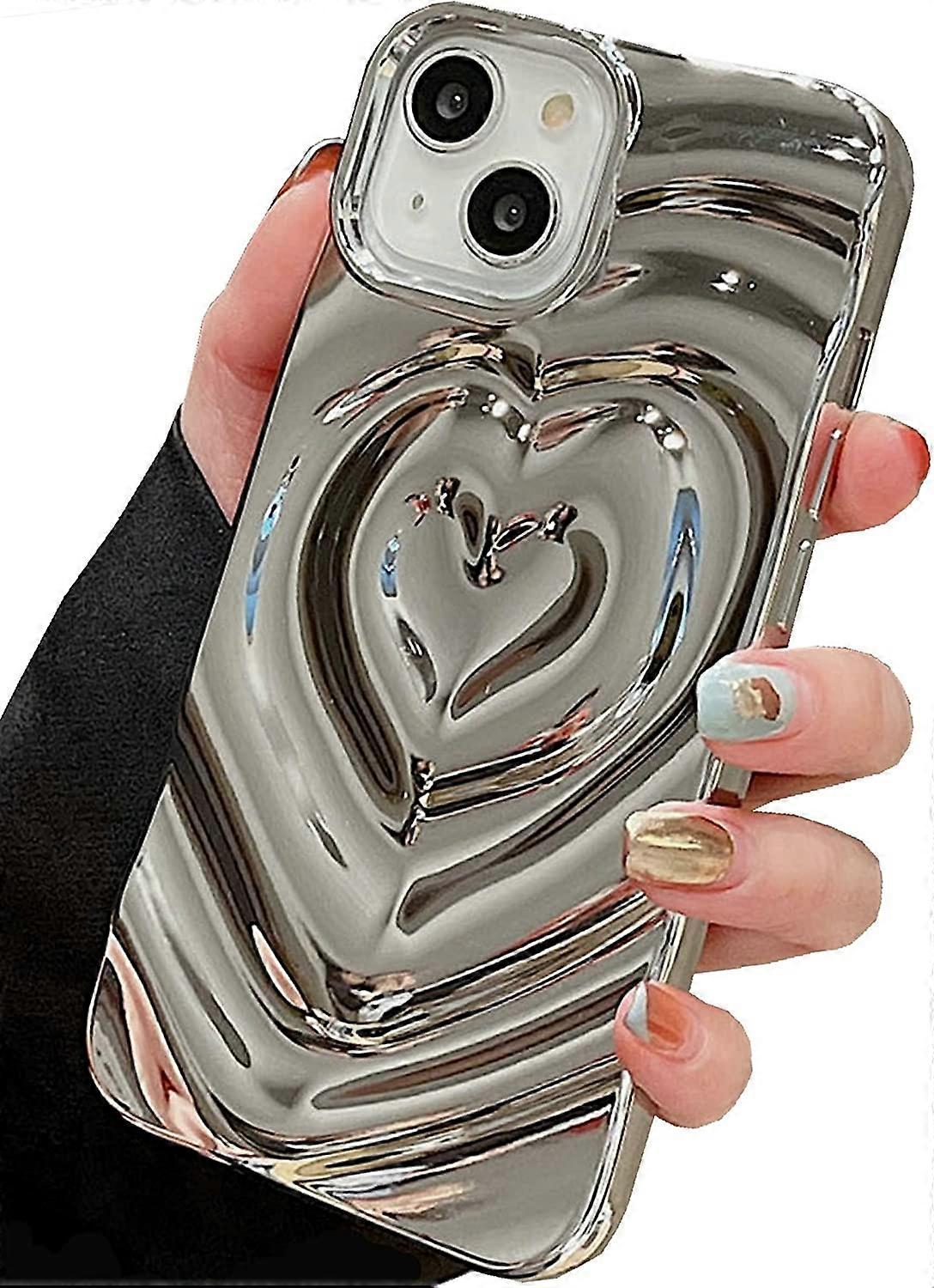 iPhone 12 Pro Max Love Heart Case, Fashion Cute Soft Silicone
