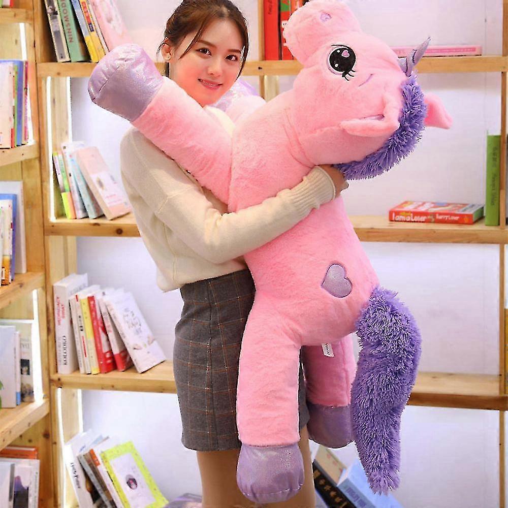 2021 Nuovo arrivo Grande unicorno Peluche Giocattoli carino rosa bianco cavallo morbido bambola di peluche grande giocattoli per bambini Regalo di ...